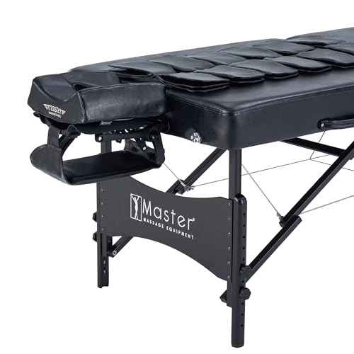 Master Massage 30" Monaco Airwave Full Body Stretching Portable Massage Table with Airbags (Black) I491715