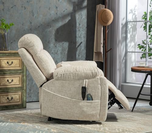 Lift Chair Recliner with Massage and Heat, Heavy Duty for Seniors, Brown V12888