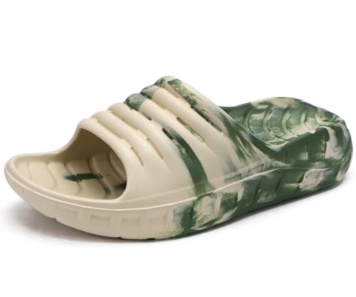 KuaiLu Men's Recovery Sandals Orthotic Cushion Open Toe Sport Slides D332788