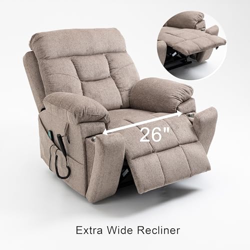 Power Lift Chair Recliner with Massage and Heat for Adults, Dual Motor H2507