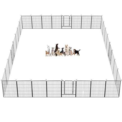 Dog Playpen 32 Inch 10 Panels Outdoor Dog Fence with Lock C803