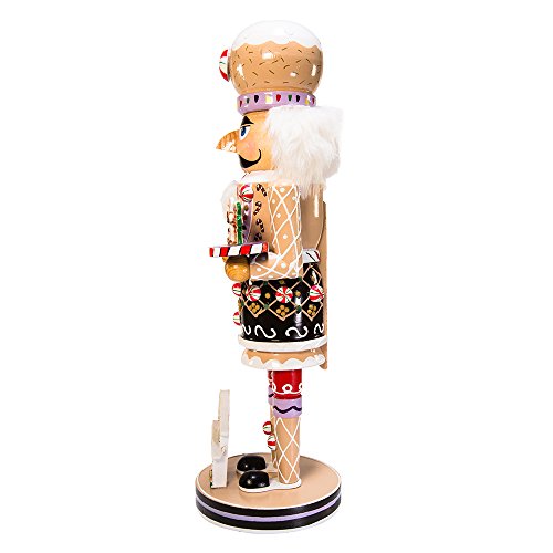 Kurt Adler 16-Inch Wooden Gingerbread Christmas Nutcracker Brown/Beige R500