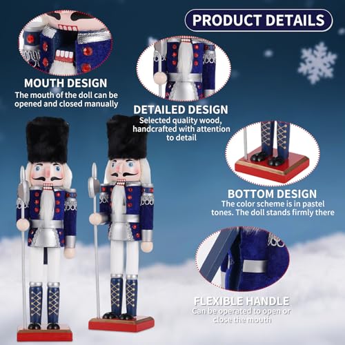 11.8 Inch Wooden Nutcracker Christmas Decor T403
