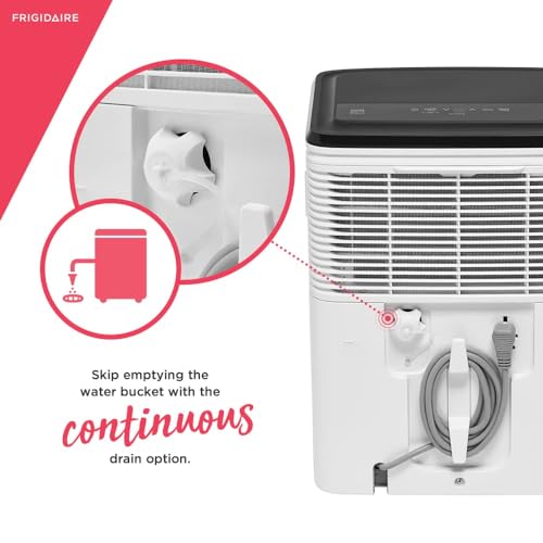 Frigidaire 50-Pint Portable Dehumidifier with Wi-Fi for Medium/Large Rooms, White Q334986