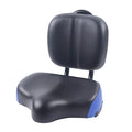 Backrest Saddle Bike Seat with Backrest, Comfortable Bike Seats for Men & Women, 11.5" x 9.5" Universal Bicycle Tricycle Saddle Seat with Back Support, Faux Leather Foam Cycling Seat Cushion