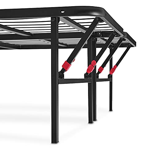 Amazon Basics Foldable Metal Bed Frame with Storage, Full Size, Black A770