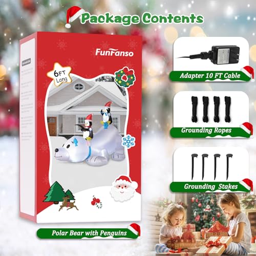 8 FT Christmas Inflatables Santa Claus with Gifts Bag, LED Light, Outdoor Decor F2174