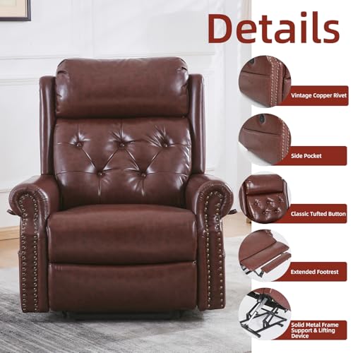 Oversized Power Lift Recliner Chair for Elderly with Massage and Heat T36815
