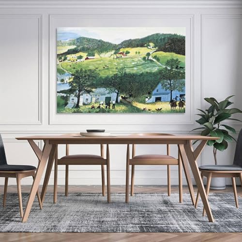HBHULXN Artist Grandma Moses Neo Classical Art Primitivism Poster Canvas Wall Art 2 Pictures 20x30inch Unframe-style W54601