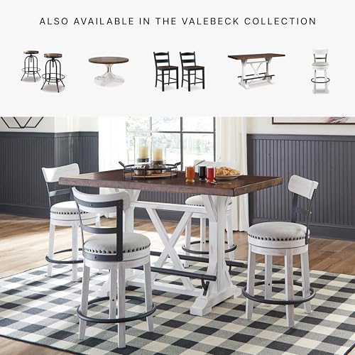Signature Design by Ashley Valebeck Rustic Farmhouse 36" Counter Height Dining Table Y946