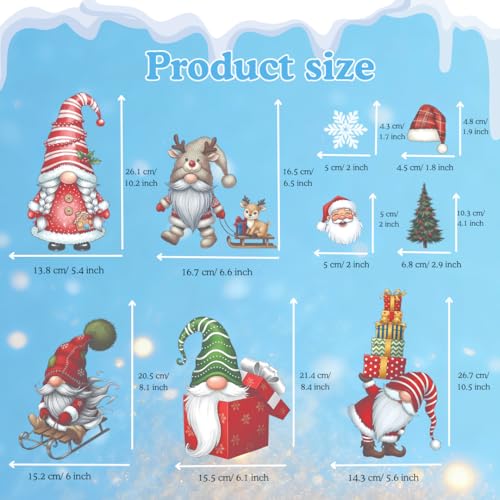 226 PCS Snowflake Window Clings, Reusable Winter Window Decals for Holiday Decor M46237