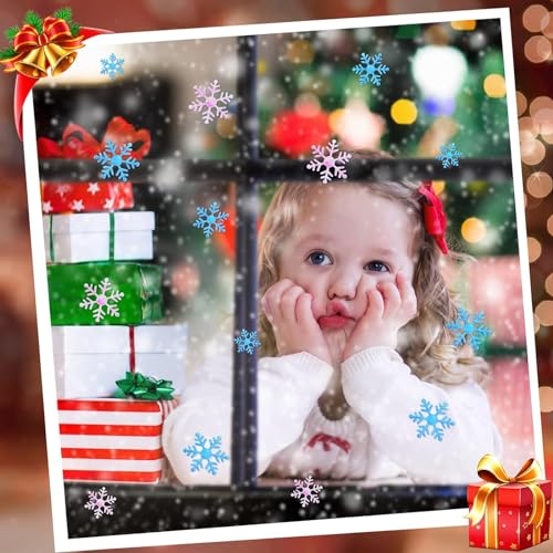 1600 Pieces 3 Size Snowflake Glitter Confetti for Christmas Party Table Decor P404201