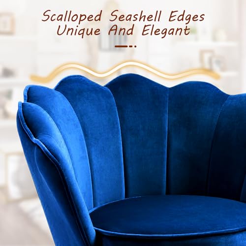 Velvet Accent Chairs Set of 2 with Golden Legs, Grey G515101