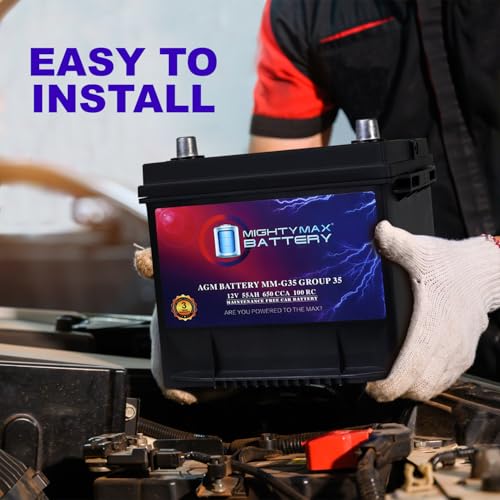 Mighty Max Battery MM-G35 Group Size 35 12V 55Ah AGM Replacement Battery for Honda CR-V 14-16 C701