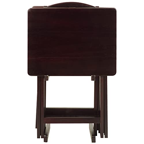 Casual Home 5 Piece Tray Table Set, Espresso U4669