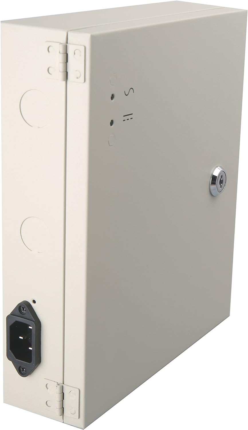 EVERSECU 18 Channel DC12V 20A CCTV Power Supply Box with Lock P3687