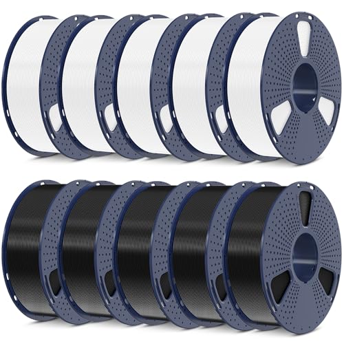 SUNLU 4kg PLA 3D Printer Filament Bundle, 1.75mm, 4 Black Spools V387