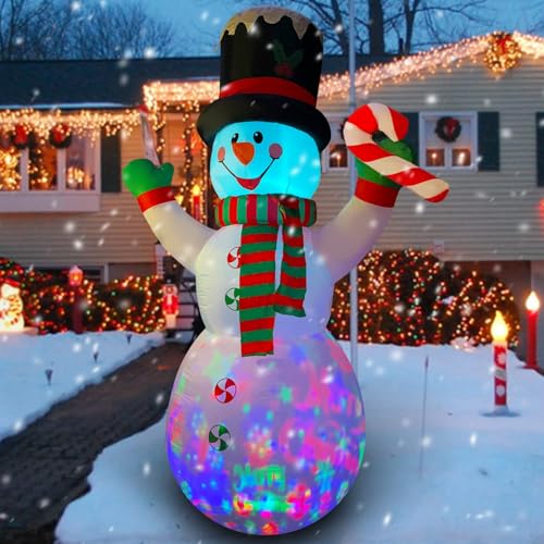 SEASONBLOW 10 Ft Inflatable Christmas Snowman with Candy Decoration H73484