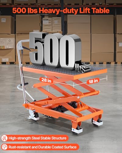 VEVOR Electric Lift Table 330 lbs Capacity, Height Adjustable, Black Y3219