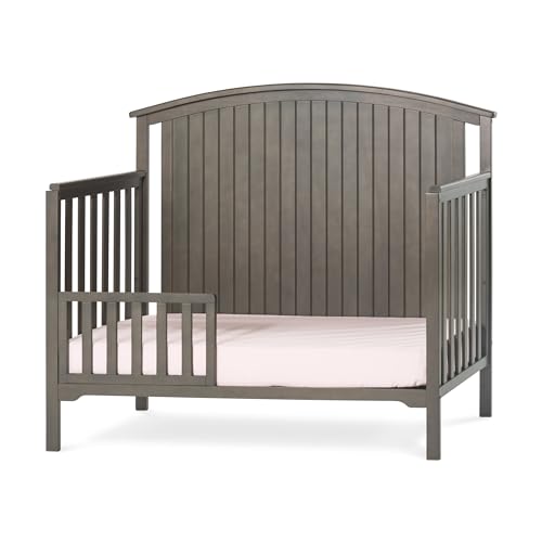 Child Craft Cottage Curve Top Crib and Changing Table Nursery Set, 2-Piece, Dapper Gray L58548