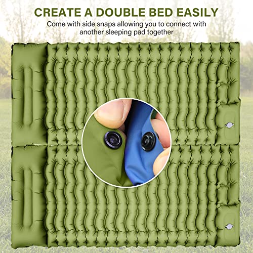 Yuzonc Ultralight Camping Sleeping Pad with Built-in Pillow and Foot Pump H28268
