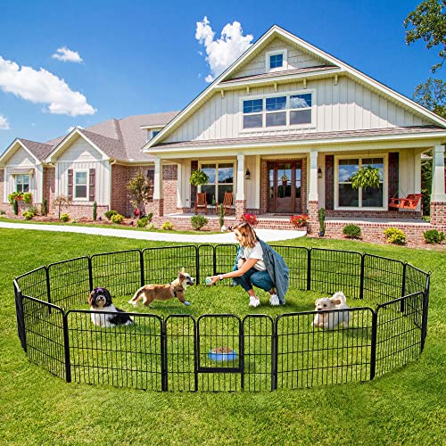 Yaheetech Dog Playpen Outdoor 40 Inch 8 Panels Metal Pet Fence I4784