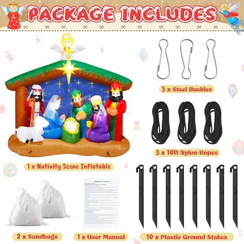 16FT Christmas Inflatable Snowman with LED Lights Outdoor Yard Decor N561071
