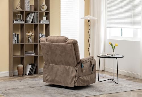 Lift Chair Recliner with Massage and Heat, Heavy Duty for Seniors, Brown V12888