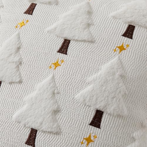 UGASA Star Christmas Decorative Pillow Covers 18x18 Inch Set of 2 Dark Green Q9265