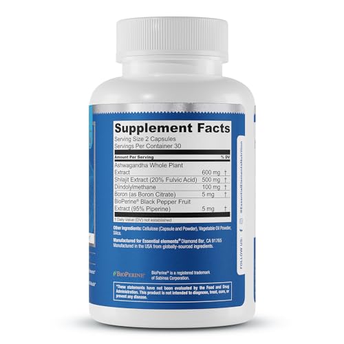 Essential Elements T-Hero Platinum Male Health Supplement, 60 Capsules G9205