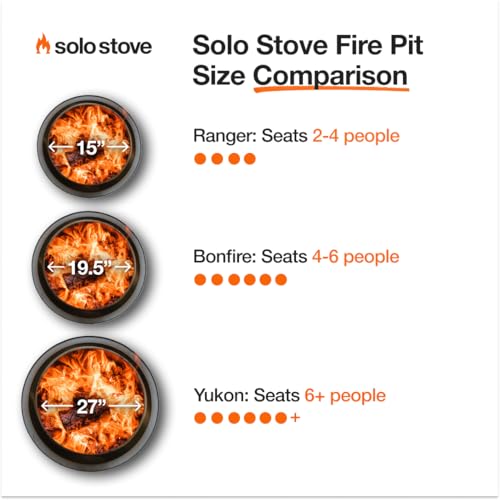 Solo Stove Bonfire 2.0 with Stand, 19.5 Inch Smokeless Fire Pit, Stainless Steel B458941
