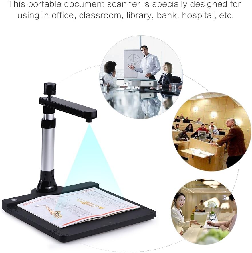 Adjustable Dual Lens USB Document Camera Scanner with OCR, A3 L479