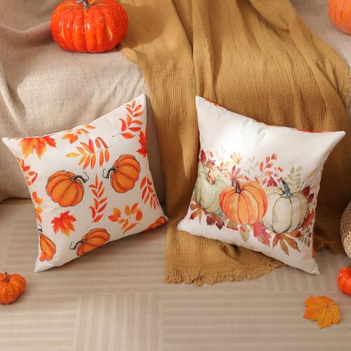 Christmas Pillow Covers 18x18 Set of 4, Double-Sided Print G493315