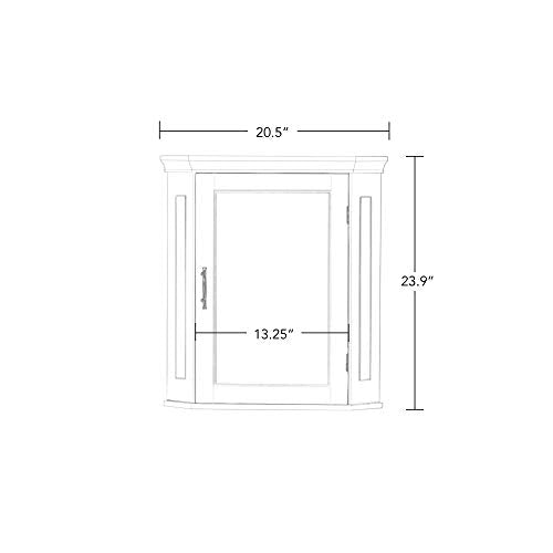 RiverRidge Somerset Corner Storage Wall Cabinet, White Q976