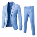 Men’s Blazer Set 2024 Winter Slim 2 Piece Suit Set Plus Size Business Suit Jacket and Dress Pants Sets for Wedding Party