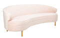 Safavieh Couture Primrose Glam Light Blue Velvet Curved Sofas