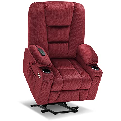 MCombo Small Power Lift Recliner Chair with Massage and Heat, Brown N356790