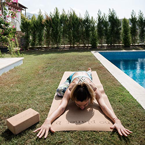 Cork Yoga Mat with Natural Rubber Bottom Non Slip Extra Long Wide W981822