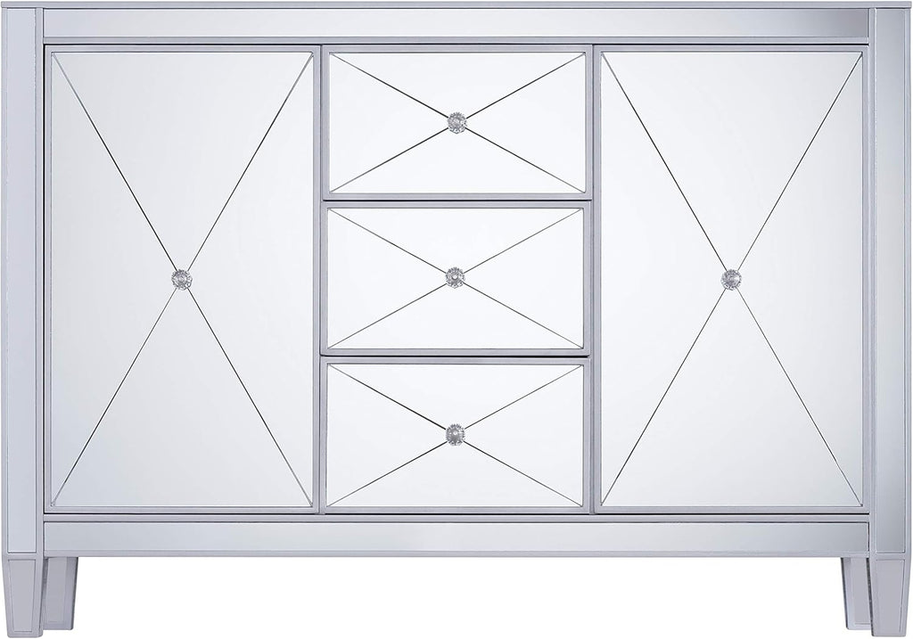SEI Furniture Mirage Mirrored 3 Drawer Cabinet P358095