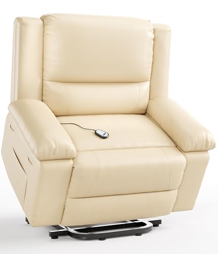 GarveeHome Power Lift Recliner Chair with Heat and Massage, Faux PU, for Elderly I162