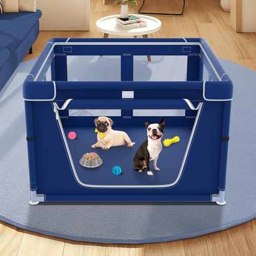 42x42x25.6 Inches Puppy Playpen with Gate for Small Dogs Indoor & Outdoor G192
