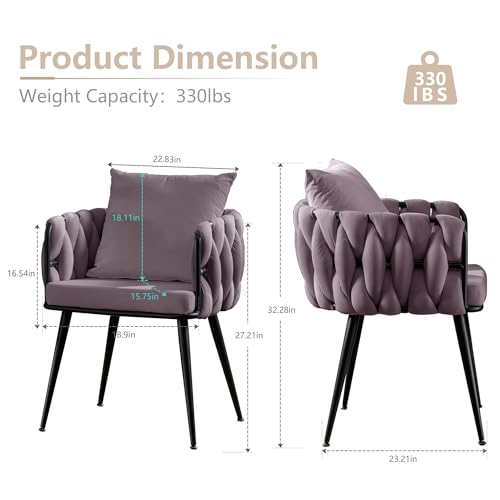 Velvet Dining Chairs Set of 2 with Metal Legs, Blue P582
