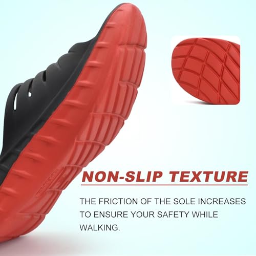 KuaiLu Men's Recovery Sandals Orthotic Cushion Open Toe Sport Slides D332788