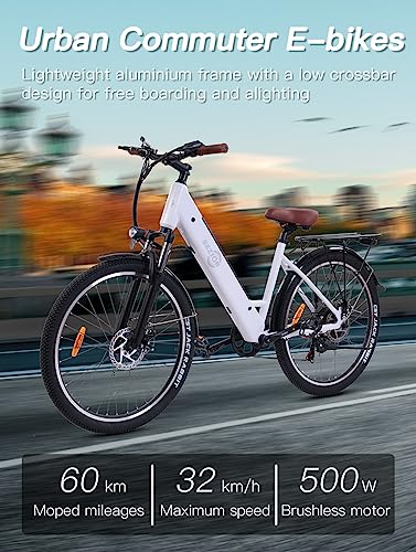Electric Bike M3 for Adults 26" Fat Tire 500W Mountain Bicycle N478749