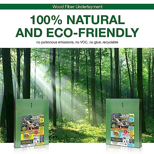 Wood Fiber Flooring Underlayment 3mm 40 Sq Ft for Laminate Vinyl Hardwood M70132