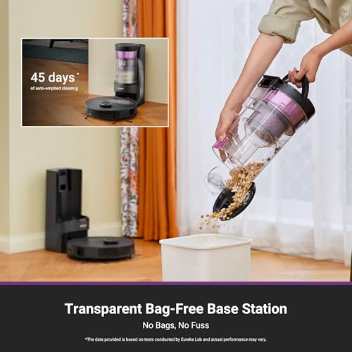 Eureka E20 Plus Robot Vacuum and Mop with Bagless Self-Emptying Station M765