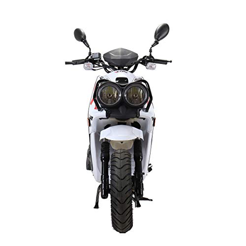 X-PRO 150cc Adult Street Moped with 12" Aluminum Wheels White W326