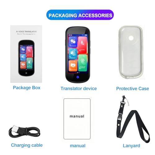 Language Translator Device No WiFi Needed 137 Languages Two-Way Instant J4598