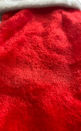 Embroidered Red Plush Personalized Christmas Stocking for Mantle E803