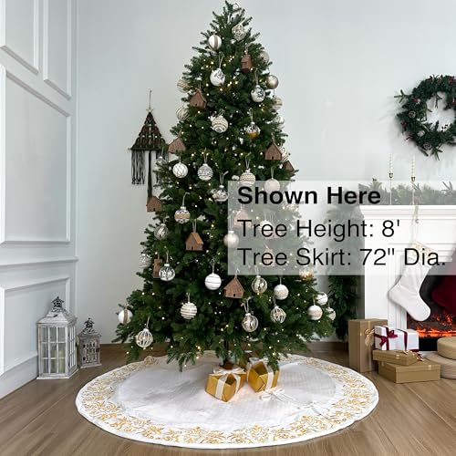 Burgundy Victorian Velvet Christmas Tree Skirt with Gold Damask Embroidery Q6345